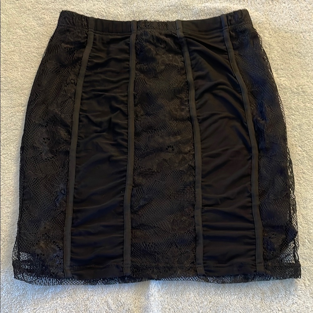 Fashion Nova Black Ruched Pencil Skirt Mini